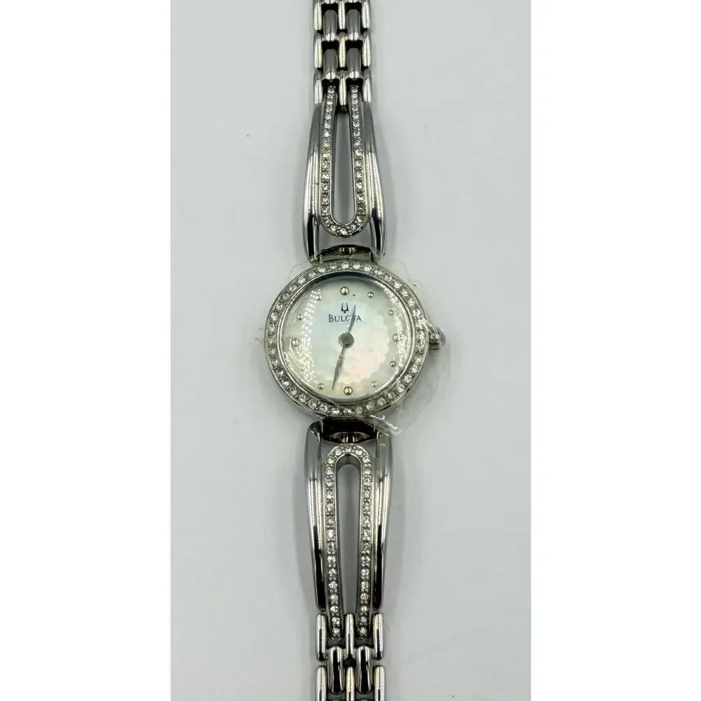 Bulova Crystal Accented Bangle Style 96L126 Women’s Watch NWOT